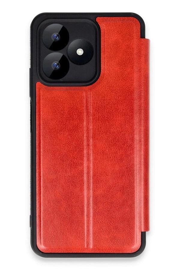 Realme Note 50 4G Kılıf Flip Cover - Kırmızı - Image 1