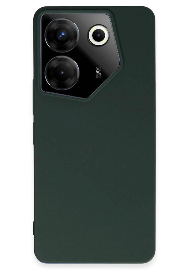 Tecno Camon 20 Pro 5G Kılıf First Silikon - Koyu Yeşil - Image 1