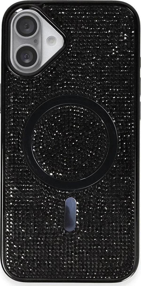 iPhone 16 Plus Kılıf Diamond Magsafe Kapak - Siyah - Image 1