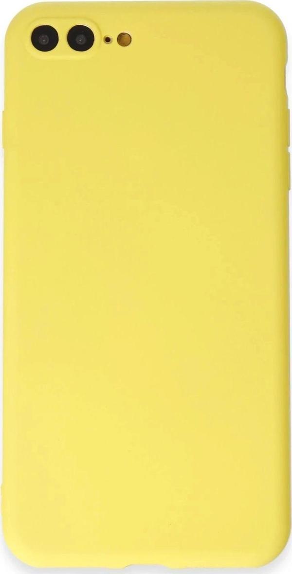 iPhone 7 Plus Kılıf First Silikon - Sarı - Image 1