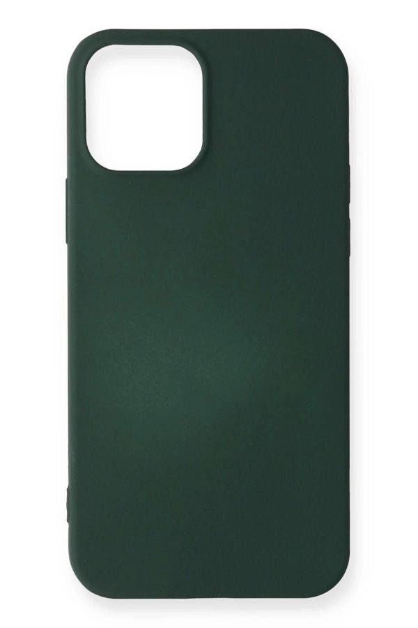 iPhone 12 Mini Kılıf First Silikon - Koyu Yeşil - Image 1