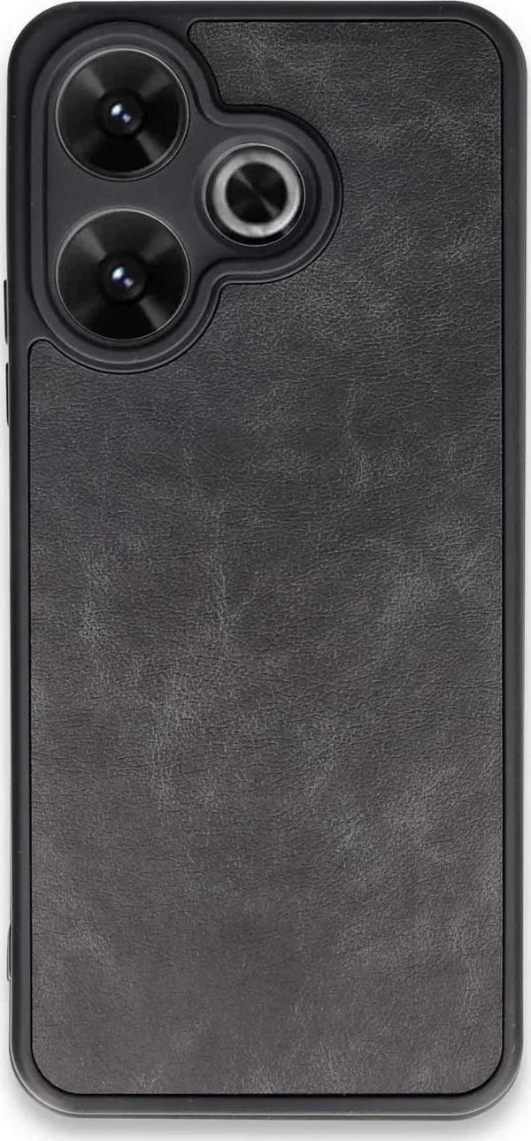 Xiaomi Redmi 13 4G Kılıf Aras Deri Kapak - Siyah - Image 1