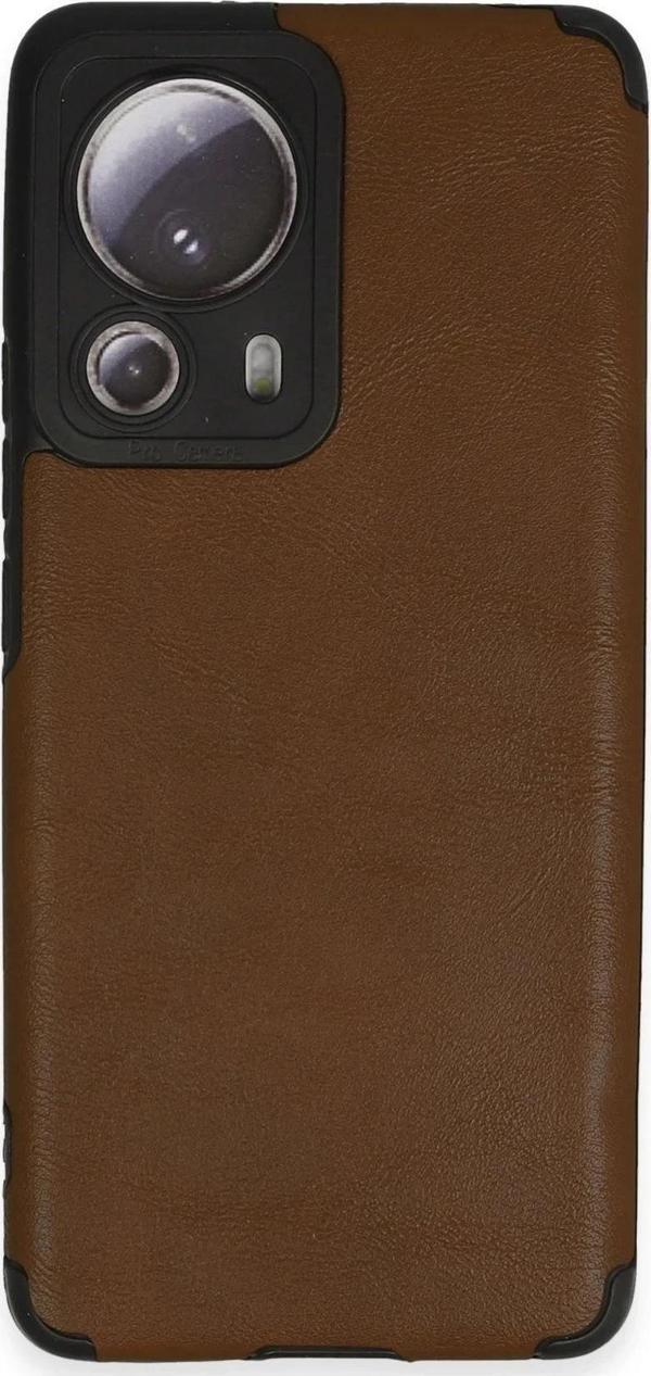 Xiaomi Mi 13 Lite Kılıf Loop Deri Silikon - Kahverengi - Image 1