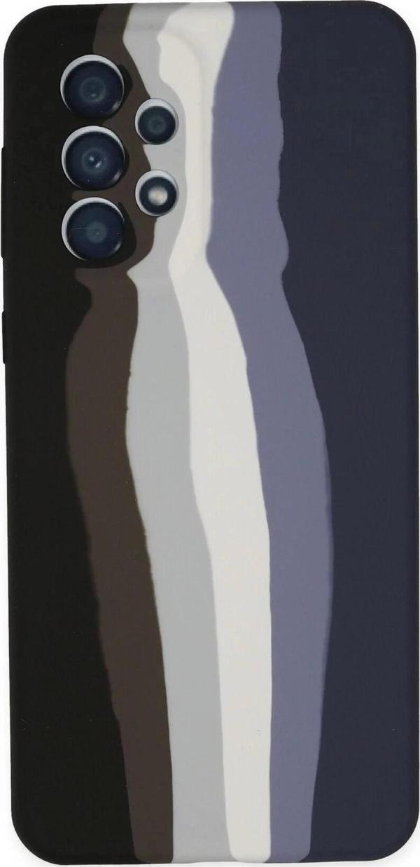 Samsung Galaxy A53 5G Kılıf Ebruli Lansman Silikon - Siyah-Lacivert - Image 1