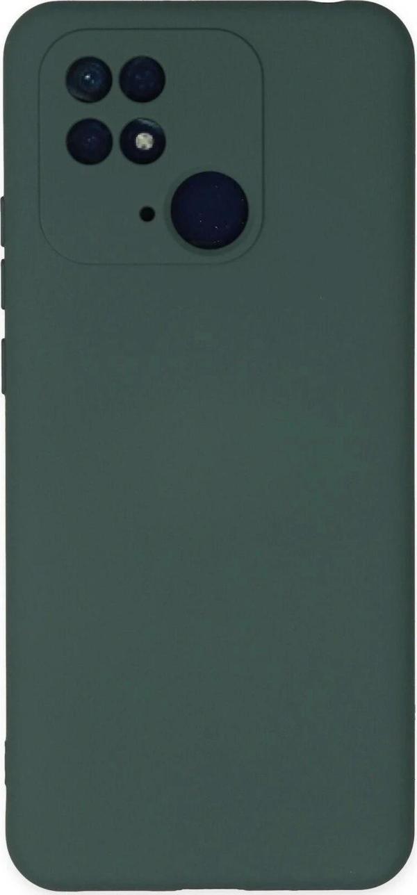Xiaomi Redmi 10C Kılıf Nano içi Kadife Silikon - Koyu Yeşil - Image 1