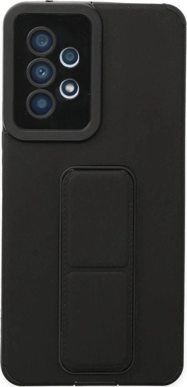 Samsung Galaxy A53 5G Kılıf Mega Standlı Silikon - Siyah - Image 1