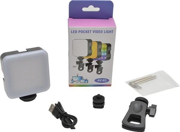 Dp Ay-83 Rgb LED Işık Şarjlı Youtuber Selfie Canlı Yayın Işığı LED Işık - Image 1