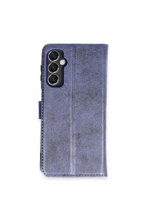 Samsung Galaxy M34 5G Kılıf Trend S Plus Kapaklı Kılıf - Lacivert - Image 1