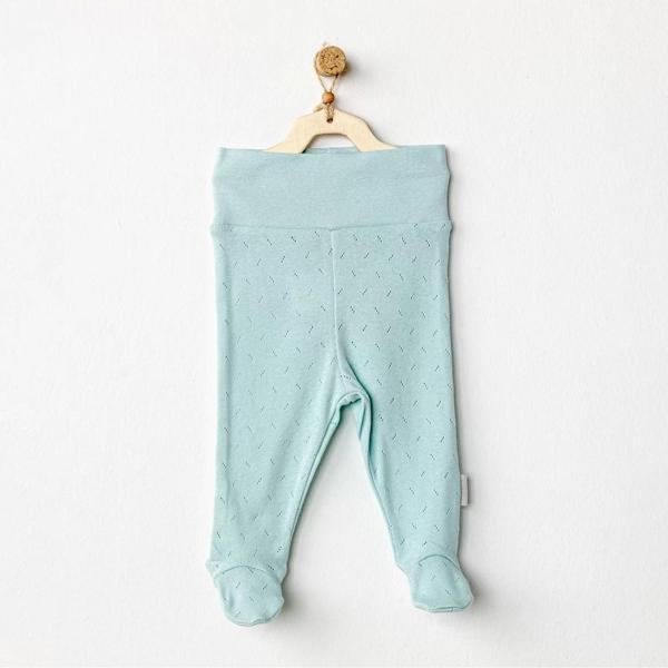Jacquard Patikli Bebek Pantolon Green - Image 1