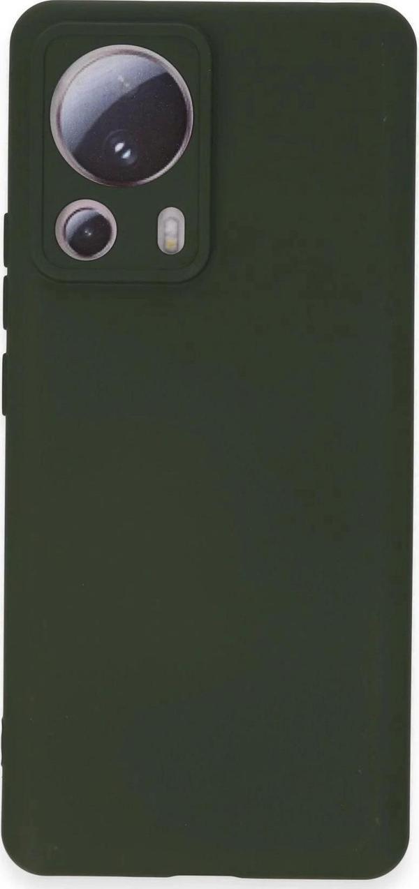 Xiaomi Mi 13 Lite Kılıf Nano içi Kadife Silikon - Koyu Yeşil - Image 1