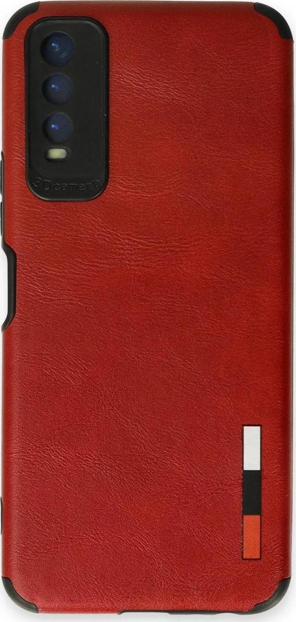 Vivo Y11S Kılıf Loop Deri Silikon - Kırmızı - Image 1