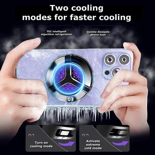 GA64 Profesyonel Kablolu Yarı iletken iPhone Uyumlu Mag-Safe Telefon Soğutucu Fan Gamer Oyuncu Radyatör - Image 1