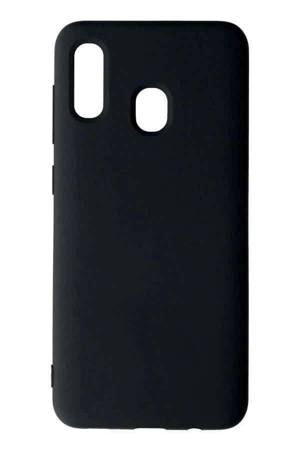 Samsung Galaxy A20 Kılıf Nano içi Kadife Silikon - Siyah - Image 1