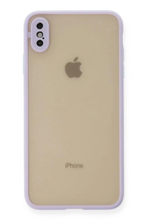 iPhone X Kılıf Montreal Silikon Kapak - Mor - Image 1