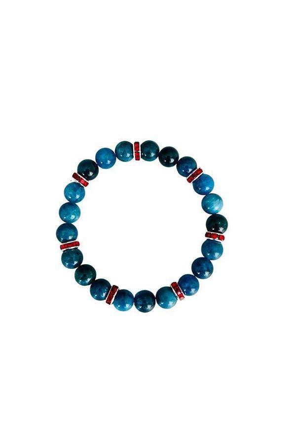 MK TASARIM GERÇEK APATİT TAŞI BİLEKLİK MK.028.003 - Image 1