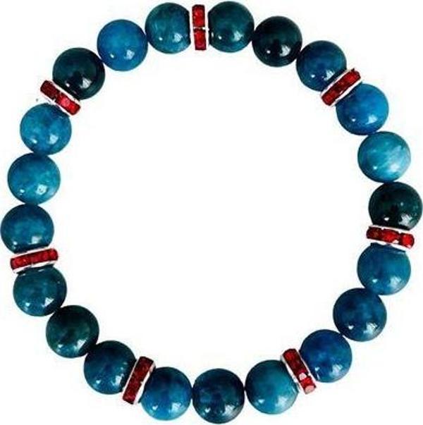 MK TASARIM GERÇEK APATİT TAŞI BİLEKLİK MK.028.003 - Image 1