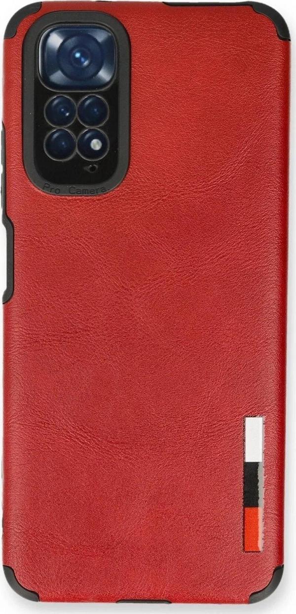 Xiaomi Redmi Note 11 Kılıf Loop Deri Silikon - Kırmızı - Image 1