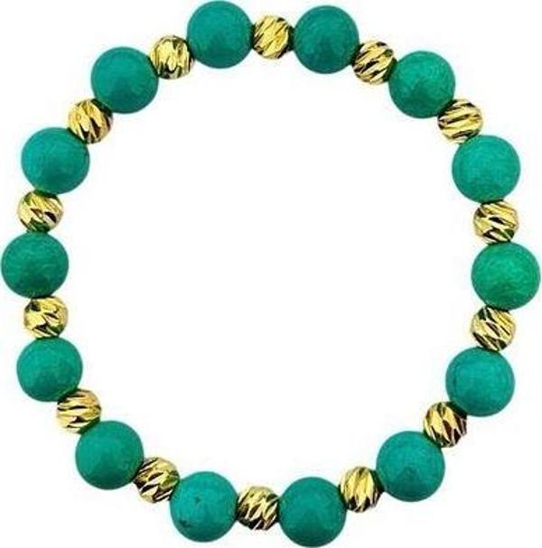 MK TASARIM GERÇEK TURKUAZ TAŞI BİLEKLİK MK.031.002 - Image 1