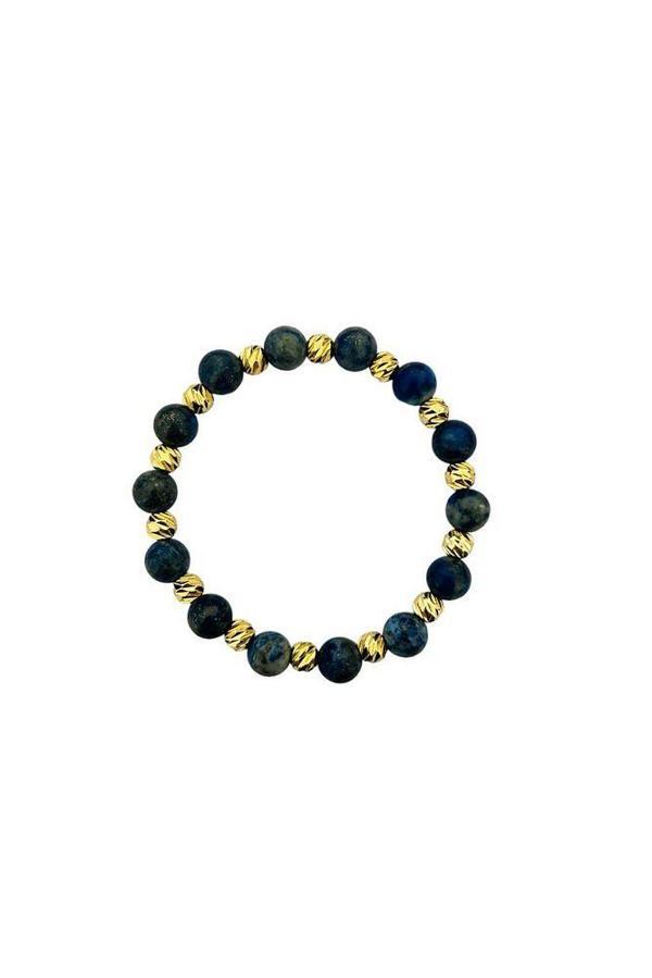 MK TASARIM GERÇEK LAPİS LAZULİ TAŞI BİLEKLİK MK.031.003 - Image 1