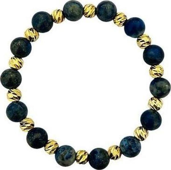 MK TASARIM GERÇEK LAPİS LAZULİ TAŞI BİLEKLİK MK.031.003 - Image 1