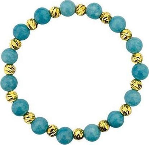 MK TASARIM GERÇEK MOR KUVARS TAŞI BİLEKLİK MK.031.009 - Image 1