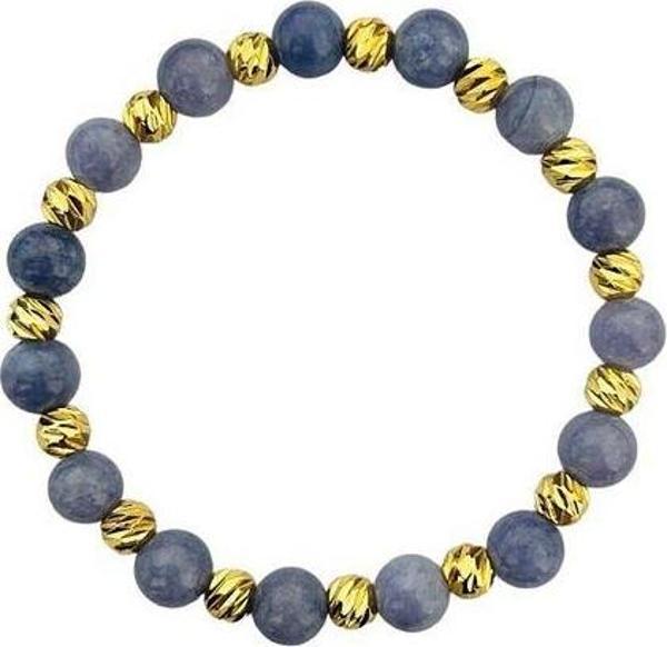 MK TASARIM GERÇEK MOR KUVARS TAŞI BİLEKLİK MK.031.007 - Image 1
