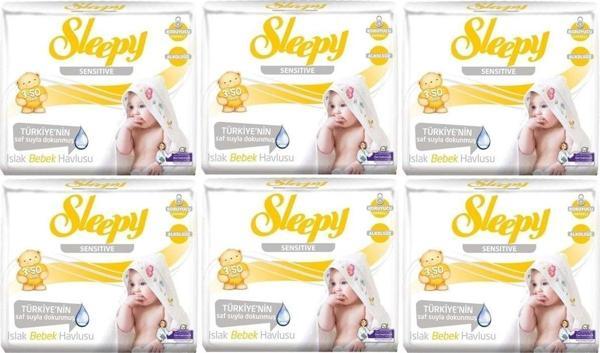 Sleepy Islak Havlu Mendil 50 Yaprak 18 Li Set Sensitive - Image 1