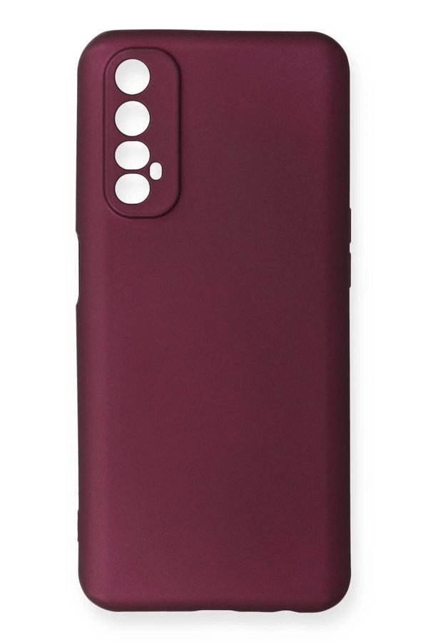 Realme 7 Kılıf First Silikon - Mürdüm - Image 1