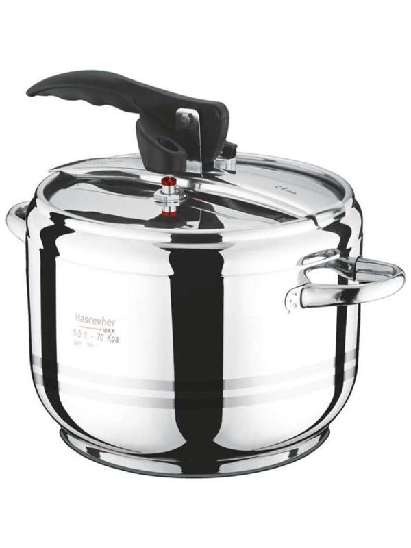  Home Perfect 5 Litre Klasik Çelik Düdüklü Tencere - Image 1