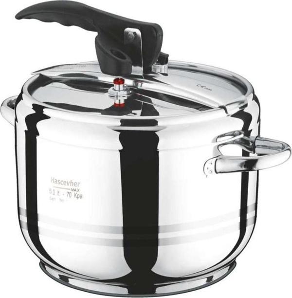 Home Perfect 5 Litre Klasik Çelik Düdüklü Tencere - Image 1