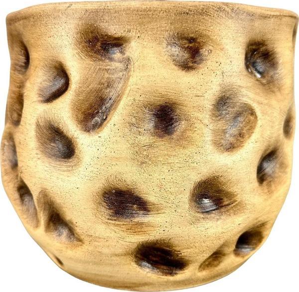 Bitki Tasarımı Ev Dekorasyon Aksesuar Naturel Desenli Toprak Saksı Saksılık Salon Çiçeklik 19 CM - Image 1