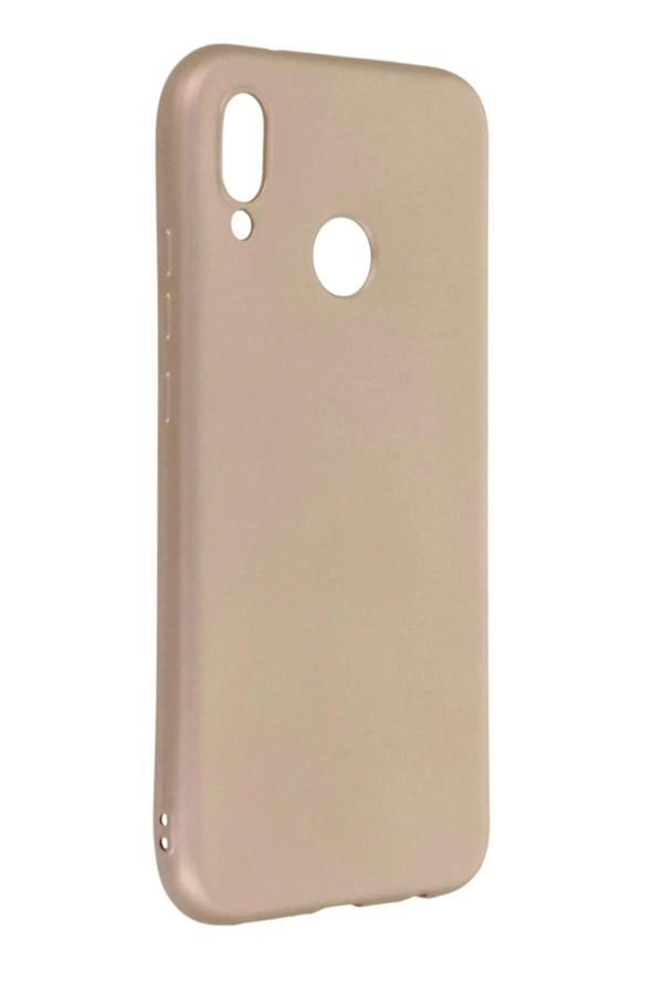 Huawei P20 Lite Kılıf First Silikon - Gold - Image 1