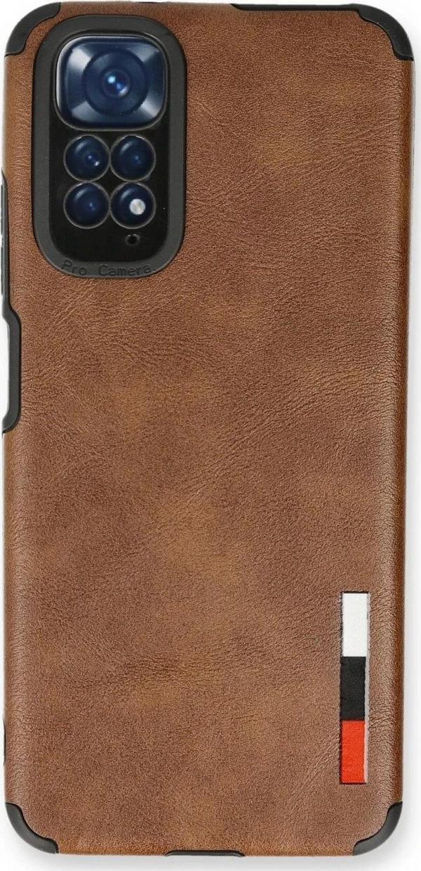 Xiaomi Redmi Note 11 Kılıf Loop Deri Silikon - Kahverengi - Image 1