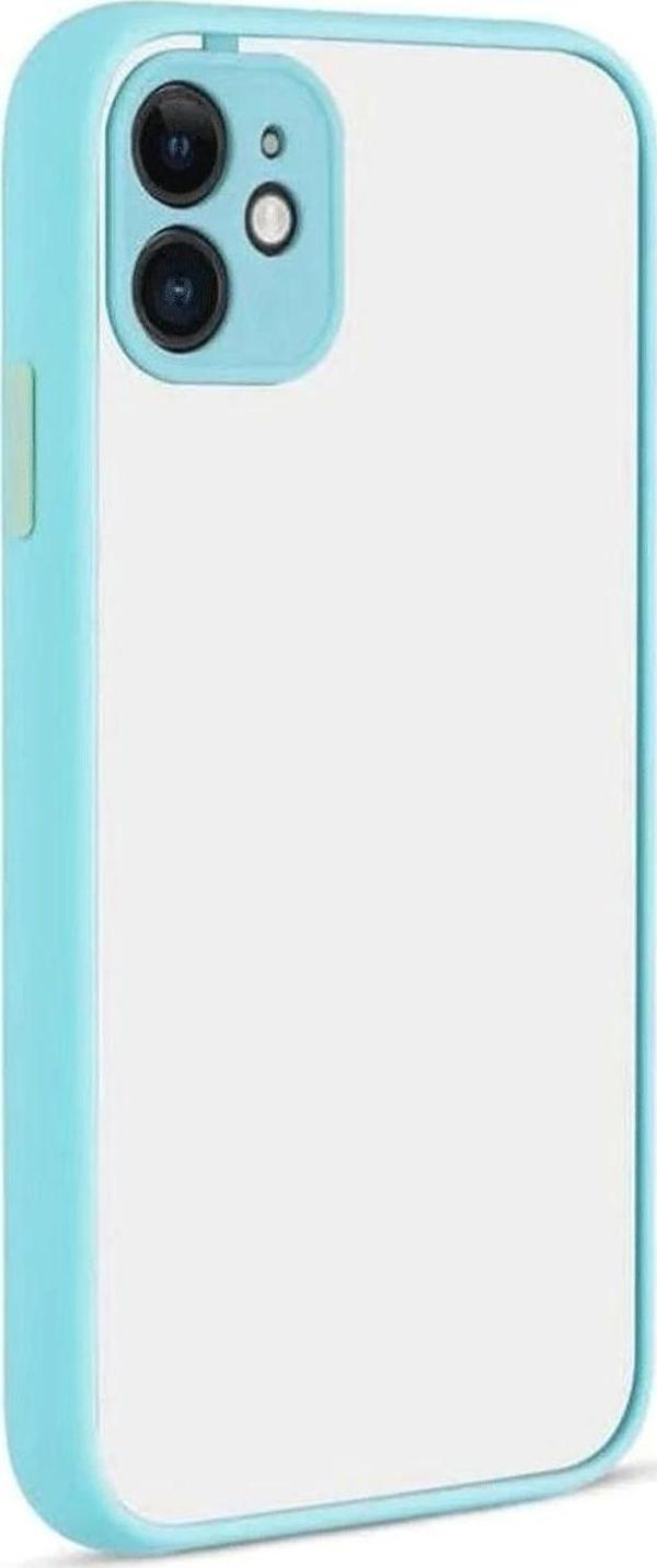 iPhone 12 Kılıf Montreal Silikon Kapak - Turkuaz - Image 1