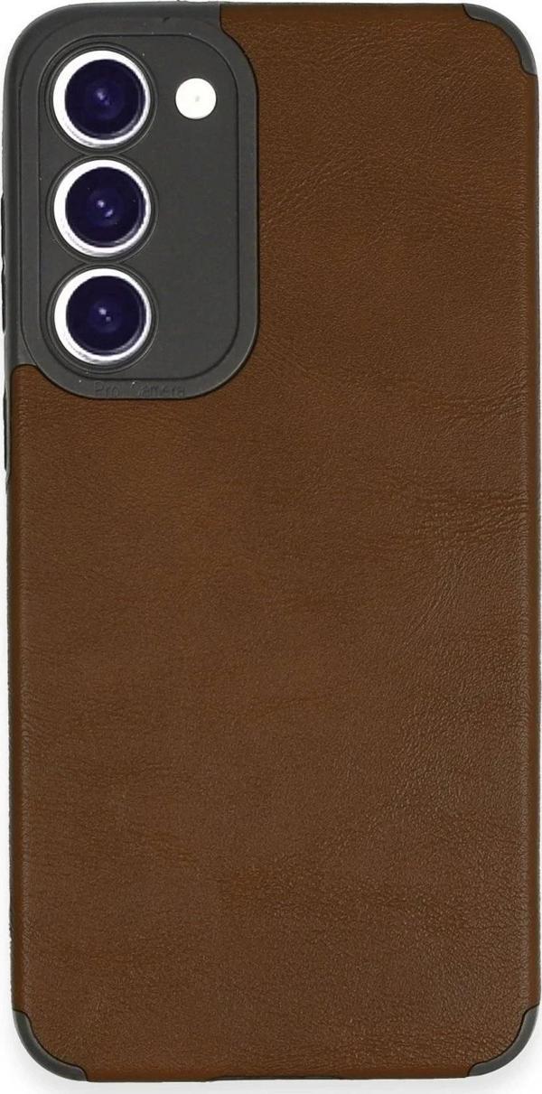 Samsung Galaxy S23 Plus Kılıf Loop Deri Silikon - Kahverengi - Image 1