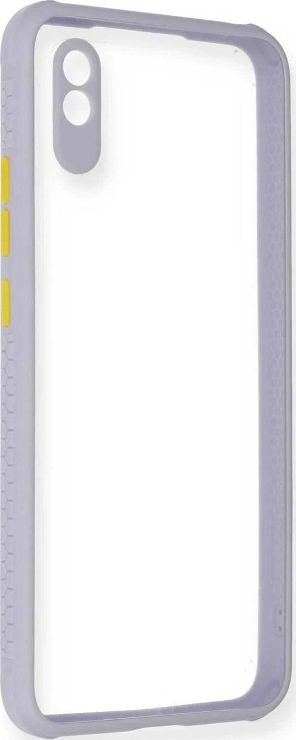 Xiaomi Redmi 9A Kılıf Miami Şeffaf Silikon - Lila - Image 1