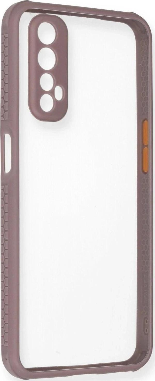 Realme 7 Kılıf Miami Şeffaf Silikon - Açık Mor - Image 1