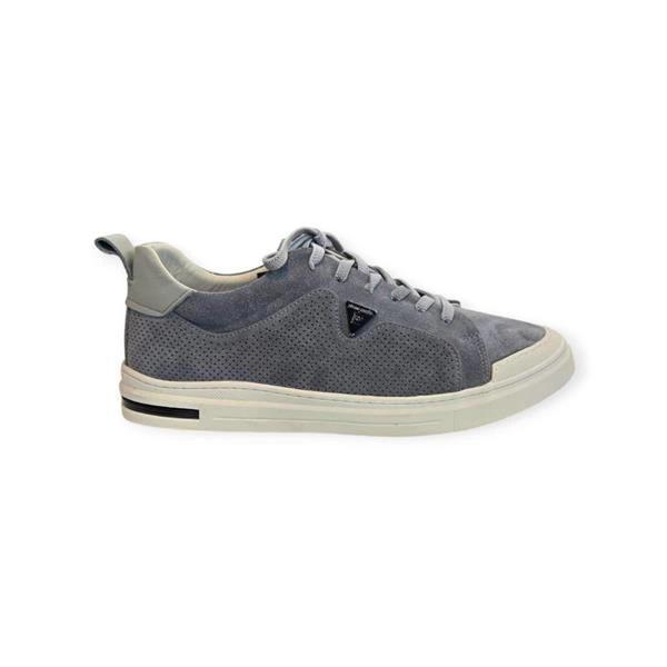 77855 Memory Foam Esnek Taban Hakiki Nubuk Deri Erkek Sneaker Gri - Image 1