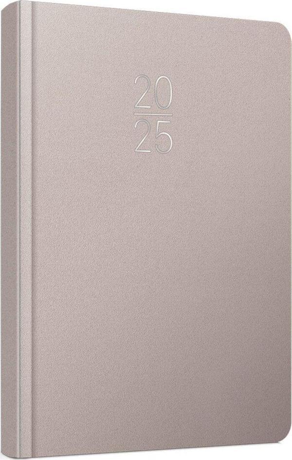 İplik Dikişli Sert Kapak 2025 Haftalık Krem Ajanda 20x28 Gri 122-ECK - Image 1