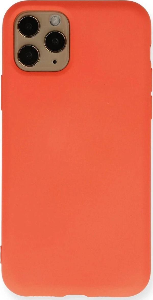 iPhone 11 Pro Kılıf Nano içi Kadife Silikon - Turuncu - Image 1
