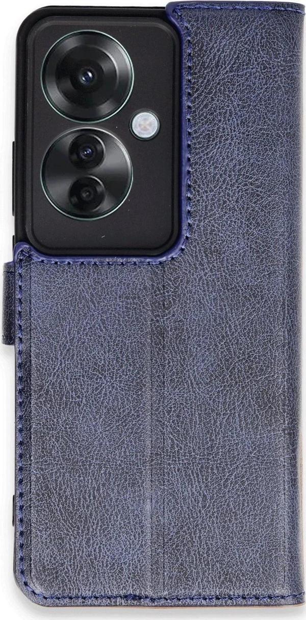 Oppo Reno 11F Kılıf Trend S Plus Kapaklı Kılıf - Lacivert - Image 1