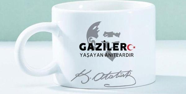 Kişiye Özel Gazilere Özel Motto Kahve Fincanı – Anlamlı ve Şık Tasarım - Image 1