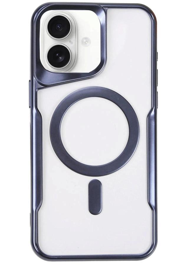 iPhone 16 Plus Kılıf Boyi Magsafe Silikon Kapak - Lacivert - Image 1