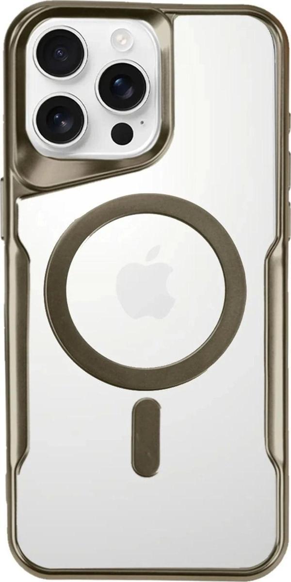 iPhone 16 Pro Max Kılıf Boyi Magsafe Silikon Kapak - Çöl Titanyum - Image 1