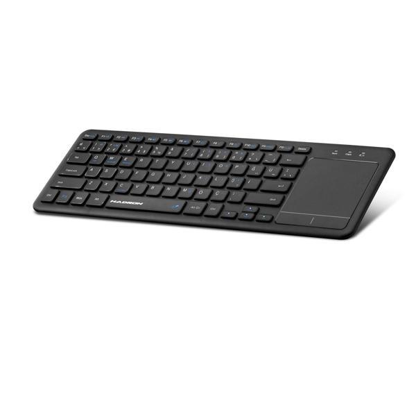 Bluetooth + Wıreless Klavye + Touch Pad Q Siyah HDX2505 - Image 1