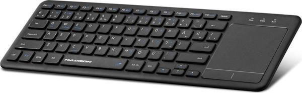 Bluetooth + Wıreless Klavye + Touch Pad Q Siyah HDX2505 - Image 1