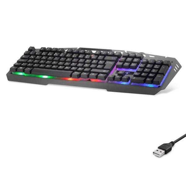 Kablolu Klavye Q Rgb Raınbow Gri OKW213G - Image 1