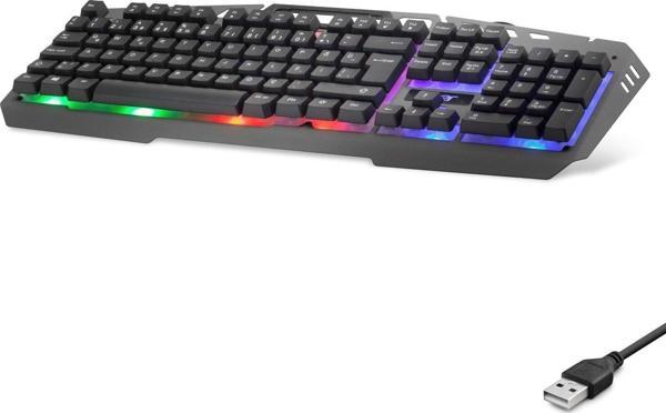 Kablolu Klavye Q Rgb Raınbow Gri OKW213G - Image 1