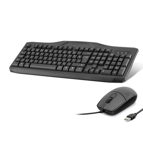 Kablolu Klavye Mouse Set Q Siyah OAK930 - Image 1