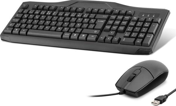 Kablolu Klavye Mouse Set Q Siyah OAK930 - Image 1